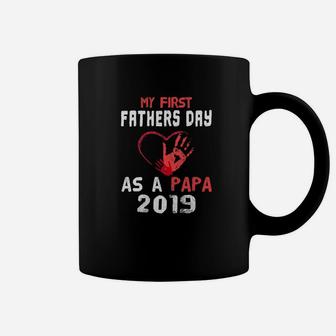 My First Fathers Day As A Papa Funny Grandpa 2019 Gifts Premium Coffee Mug - Seseable