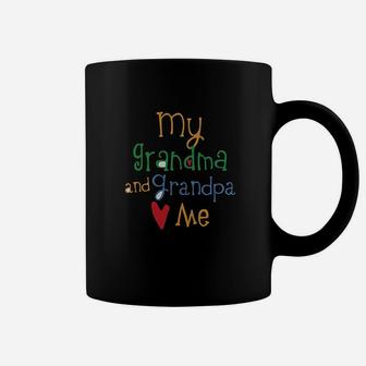 My Grandpa And Grandma Loves Me Grandparents Coffee Mug - Seseable