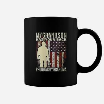 My Grandson Has Your Back Military Proud Army Grandma Gift Coffee Mug - Seseable