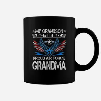 My Grandson Has Your Back Proud Air Force Grandma Coffee Mug - Seseable