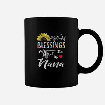 My Greatest Blessings Call Me Nana Sunflower Coffee Mug - Seseable