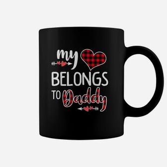 My Heart Belongs To Daddy Heart Gift Coffee Mug - Seseable