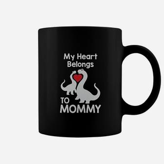 My Heart Belongs To Mommy T-rex Love Coffee Mug - Seseable