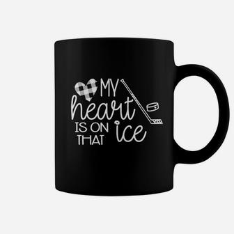 My Heart Is On That Ice Cute Hockey Mom Coffee Mug - Seseable