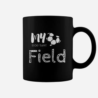 My Heart Is On That Soccer Field Funny Soccer Mom Coffee Mug - Seseable
