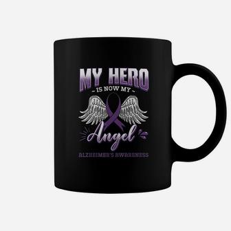 My Hero Is Now My An Gel Alzheimer's Purple Dementia Gift Coffee Mug - Seseable