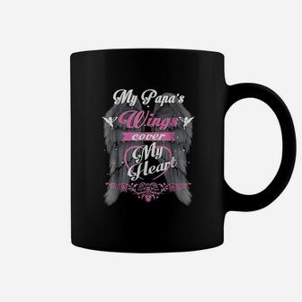 My Papas Wings Cover My Heart, best christmas gifts for dad Coffee Mug - Seseable