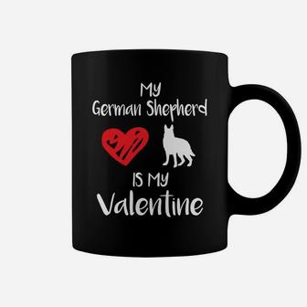 My Shepherd Is My Valentine Valentines Day Dog Gift Coffee Mug - Seseable