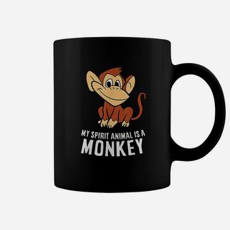 My Spirit Animal Is A Monkey Cute Monkey Lover Gift Coffee Mug - Seseable