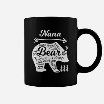 Nana Words Of Love Bear With Doodle Graphics Grandma Gifts Coffee Mug - Seseable