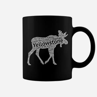 National Park Moose Lists All 59 National Parks Coffee Mug - Seseable