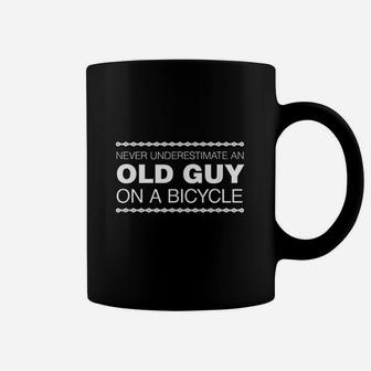 Never Underestimate An Old Guy On A Bicycle Coffee Mug - Seseable