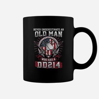 Never Underestimate An Old Man Who Has A Dd214 Veteran Coffee Mug - Seseable