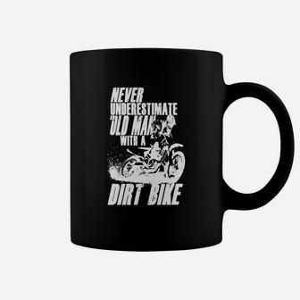 Never Underestimate An Old Man With A Dirt Bike W Coffee Mug - Seseable