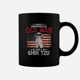 Never Underestimate An Old Man With A Shih Tzu Costume Gift Coffee Mug - Seseable