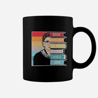 Never Underestimate The Power Of A Girl With A Book Coffee Mug - Seseable
