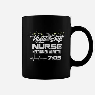 Night Shift Nurse - Night Shift Nurse Keeping Em Coffee Mug - Seseable