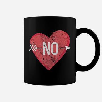 No Anti Valentine Day Pink Candy Heart Love Funny Coffee Mug - Seseable