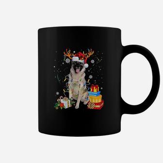 Norwegian Elkhound Reindeer Christmas Lights Funny Dog Gift Coffee Mug - Seseable
