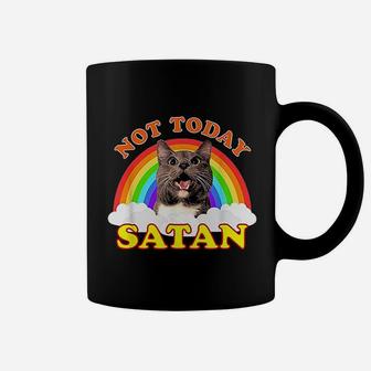 Not Today Cat Rainbow Coffee Mug - Seseable