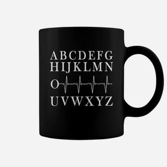 Nurse Pqrst Abcs Ekg Strip Alphabet Funny Nurses Jokes Coffee Mug - Seseable