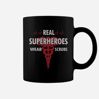 Nurse Real Superheroes Wear Gift For Nurse Coffee Mug - Seseable