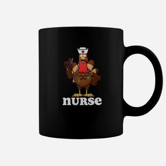 Nurse Thanksgiving Funny Rn Lvn Turkey Cute Doctor Coffee Mug - Seseable