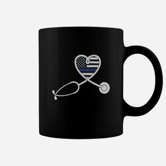 Nurse Wife Police Officer Heart Coffee Mug - Seseable