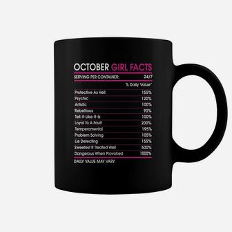 October Girl Facts T-shirt Libra Zodiac Sign Coffee Mug | Seseable CA