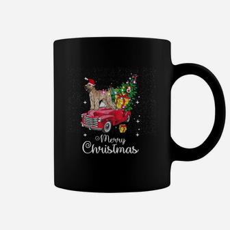 Official Soft Coated Wheaten Terrier Rides Red Truck Christmas Sweater Coffee Mug - Seseable