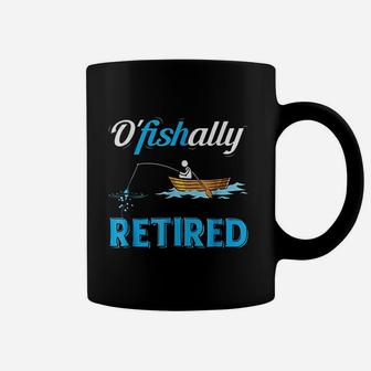 Ofishally Retired Funny Fisherman Retirement Gift Coffee Mug - Seseable