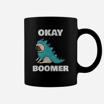 Ok Boomer Funny Dinosaur Pug Coffee Mug - Seseable
