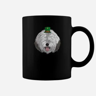 Old English Sheepdog Dog St Patricks Day Leprechaun Coffee Mug - Seseable
