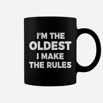 Oldest Siblings Funny Brother Sister I Make The Rules Coffee Mug - Seseable