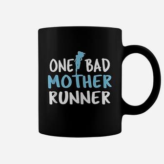 One Bad Mother Runner Mother Day Marathon 5k Coffee Mug - Seseable