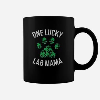 One Lucky Lab Mama St Patrick Day Paw Dog Lover Gift Coffee Mug - Seseable