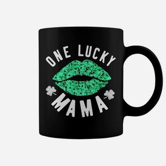One Lucky Mama Green Lips St Patricks Day Coffee Mug - Seseable