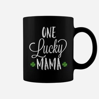 One Lucky Mama Saint Patricks Day Mom Mother Clover Coffee Mug - Seseable