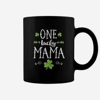 One Lucky Mama St Patricks Day Mom Shamrock Coffee Mug - Seseable