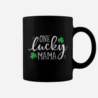 One Lucky Mama St Patricks Day Women Mom Mother Shamrock Coffee Mug - Seseable
