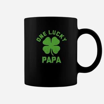 One Lucky Papa Vintage St Patrick Day Gif Coffee Mug - Seseable