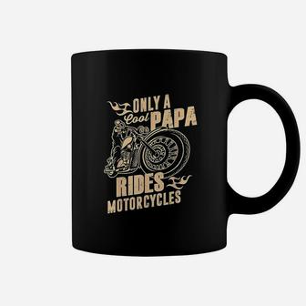 Only Cool Papa Rides Motorcycles Coffee Mug | Seseable FR