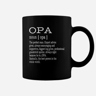Opa Definition Grandpa Fathers Day Coffee Mug - Seseable