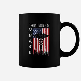 Operating Room Nursing Us Flag Or Care Patriotic Coffee Mug - Seseable