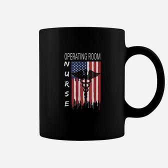 Operating Room Nursing Us Flag Or Care Patriotic Coffee Mug - Seseable