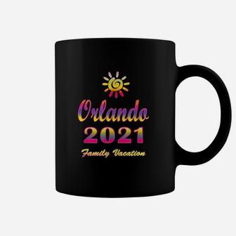Orlando Fun Family Vacation 2021 Spiral Sun Rainbow Coffee Mug - Seseable