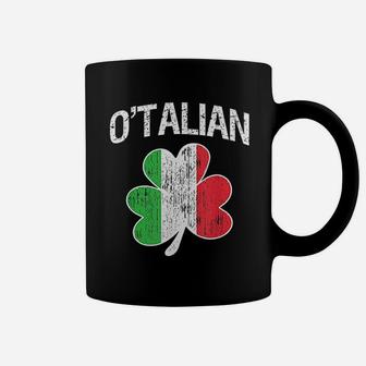 O'talian Italian Shamrock Flag Italy Pride Irish Coffee Mug - Seseable