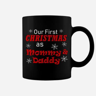 Our First Christmas As Mommy And Daddy Wife Husband Coffee Mug - Seseable