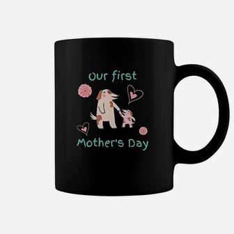 Our First Mothers Day Dog Lover Pug Funny Animal Lover Coffee Mug - Seseable