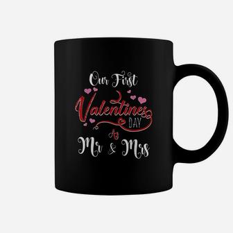 Our First Valentines Day As Mr And Mrs Heart Gift Coffee Mug - Seseable